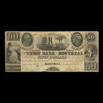 Canada, Union Bank of Montreal, 50 dollars <br /> January 1, 1840