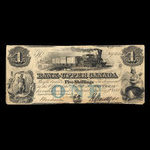 Canada, Bank of Upper Canada (York), 1 dollar <br /> January 2, 1851