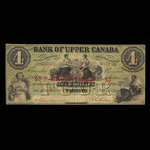 Canada, Bank of Upper Canada (York), 4 dollars <br /> July 4, 1859