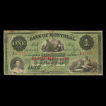 Canada, Bank of Montreal, 1 dollar <br /> January 3, 1859