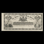 Canada, Bank of British North America, 5 dollars <br /> May 1, 1871