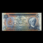 Canada, Bank of Canada, 5 dollars <br /> 1972