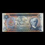 Canada, Bank of Canada, 5 dollars : 1972