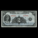 Canada, Bank of Canada, 2 dollars <br /> 1935