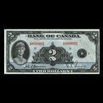 Canada, Bank of Canada, 2 dollars <br /> 1935