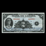 Canada, Bank of Canada, 2 dollars <br /> 1935