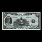 Canada, Bank of Canada, 2 dollars <br /> 1935