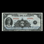 Canada, Bank of Canada, 2 dollars <br /> 1935