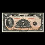 Canada, Bank of Canada, 5 dollars <br /> 1935