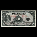 Canada, Bank of Canada, 10 dollars <br /> 1935