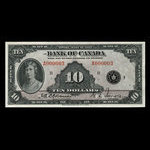 Canada, Bank of Canada, 10 dollars <br /> 1935