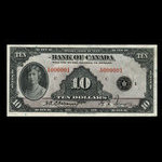 Canada, Bank of Canada, 10 dollars <br /> 1935