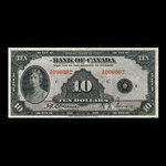 Canada, Bank of Canada, 10 dollars <br /> 1935