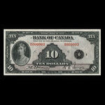 Canada, Bank of Canada, 10 dollars <br /> 1935