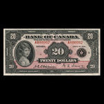 Canada, Bank of Canada, 20 dollars <br /> 1935