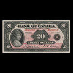 Canada, Bank of Canada, 20 dollars <br /> 1935