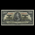 Canada, Bank of Canada, 20 dollars <br /> January 2, 1937