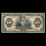 Canada, Barclays Bank, 10 dollars <br /> September 3, 1929