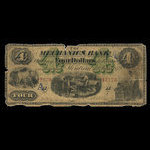 Canada, Mechanics Bank (Montreal), 4 dollars <br /> June 1, 1872
