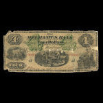 Canada, Mechanics Bank (Montreal), 4 dollars <br /> June 1, 1872
