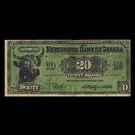 Canada, Merchants Bank of Canada (The), 20 dollars <br /> January 3, 1917