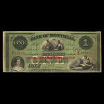 Canada, Bank of Montreal, 1 dollar <br /> January 3, 1859