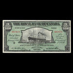 Trinidad, Royal Bank of Canada, 5 dollars <br /> January 2, 1920