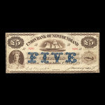 Canada, Union Bank of Newfoundland, 5 pounds <br /> October 1, 1881