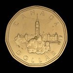 Canada, Elizabeth II, 1 dollar <br /> 1992