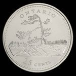 Canada, Elizabeth II, 25 cents <br /> August 6, 1992