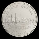 Canada, Elizabeth II, 25 cents <br /> October 1, 1992