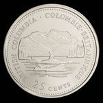 Canada, Elizabeth II, 25 cents <br /> November 9, 1992