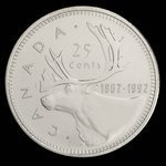 Canada, Elizabeth II, 25 cents <br /> 1992