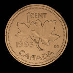 Canada, Elizabeth II, 1 cent <br /> 1993