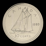 Canada, Elizabeth II, 10 cents <br /> 1993
