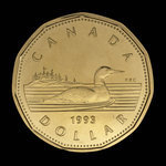 Canada, Elizabeth II, 1 dollar <br /> 1993