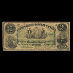Canada, Union Bank of Lower Canada, 2 dollars <br /> March 1, 1866