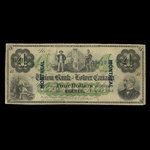 Canada, Union Bank of Lower Canada, 4 dollars <br /> March 1, 1866