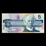 Canada, Bank of Canada, 5 dollars <br /> 1986