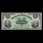 Canada, Merchants' Bank of Halifax, 5 dollars <br /> January 2, 1899