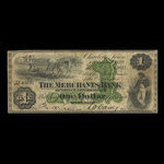 Canada, Merchants Bank of Prince Edward Island, 1 dollar <br /> August 1, 1889