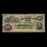 Canada, Royal Canadian Bank, 10 dollars <br /> July 1, 1872