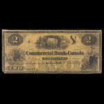 Canada, Commercial Bank of Canada, 2 dollars <br /> January 2, 1857