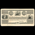 Canada, Bank of British North America, 50 dollars <br /> January 1, 1855