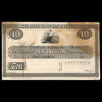 Canada, Commercial Bank of Newfoundland, 10 pounds <br /> 1859