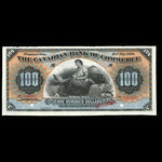 Canada, Canadian Bank of Commerce, 100 dollars <br /> May 2, 1898