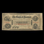 Canada, Bank of Montreal, 2 dollars <br /> January 2, 1857