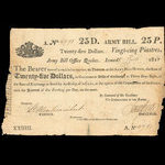 Canada, Army Bill Office, 25 dollars <br /> April 17, 1813