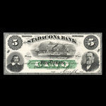 Canada, Stadacona Bank, 5 dollars <br /> April 2, 1874