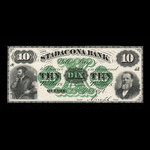 Canada, Stadacona Bank, 10 dollars <br /> April 2, 1874